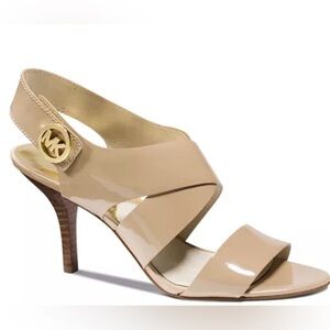 Michael Kors-Joselle Logo Open Toe High-Heel